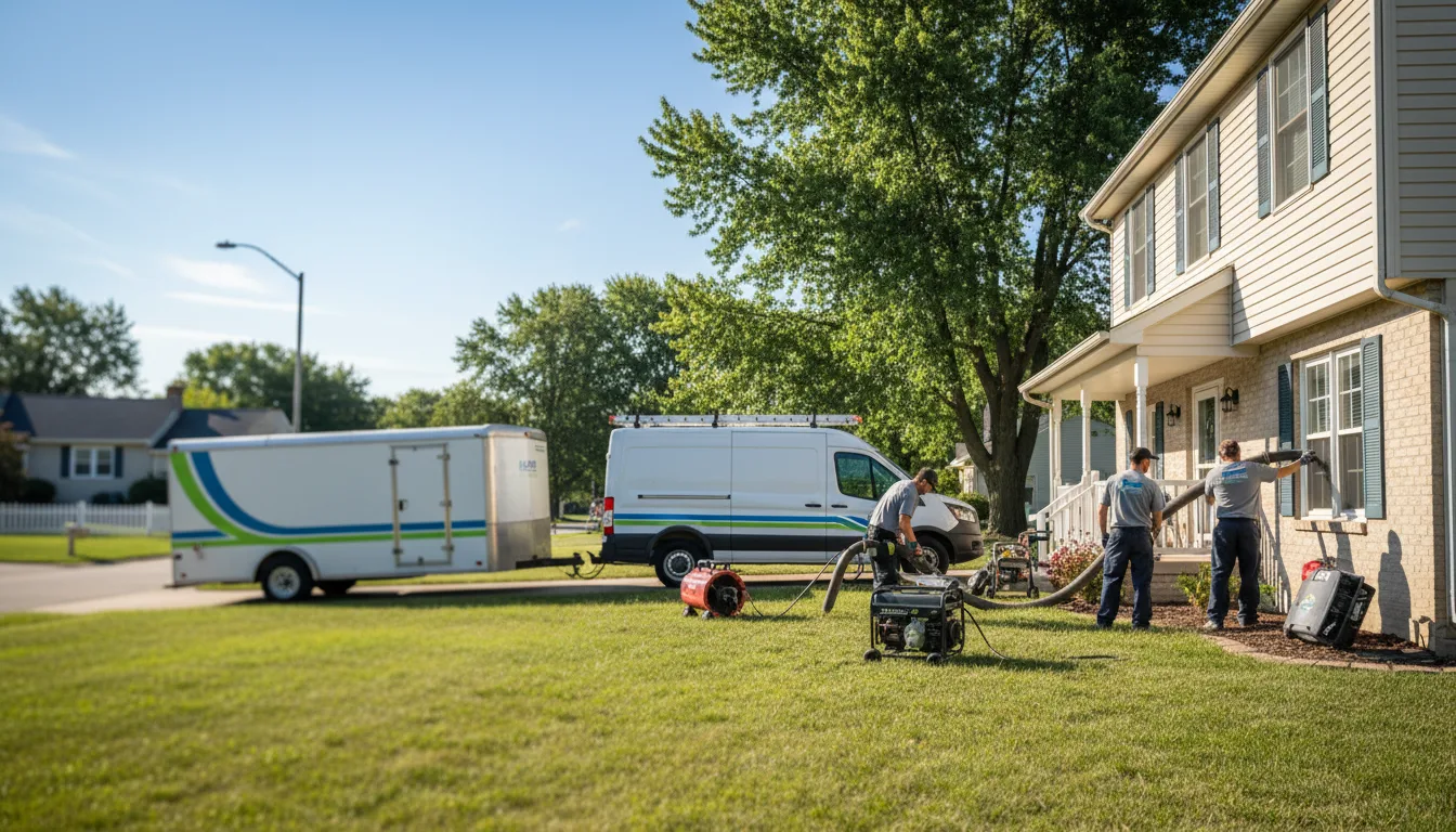 Flooded Basement Restoration And Cleanup With Repair in Dedham, IA near me